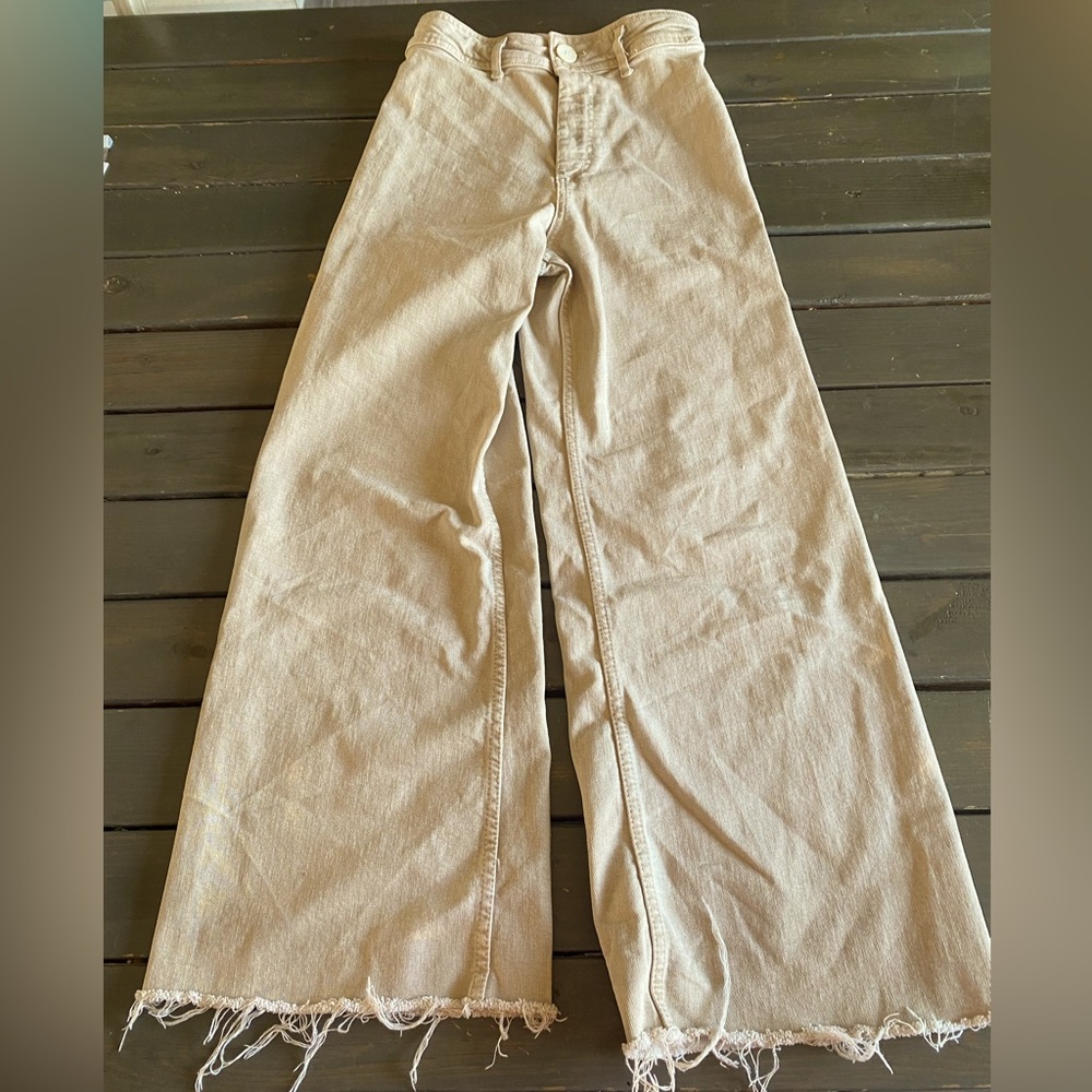 ZARA Marine high waisted straight leg jeans 25” waist